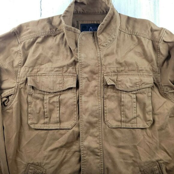 Prana Field Trucker Jacket Tan Full Zip Buttons Mens EUC - Picture 7 of 12